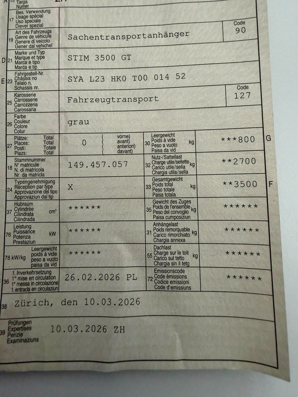Rimorchi: Anhänger Neuwertiger Zustand – Usato da Jona venduto da Blackstorne 9