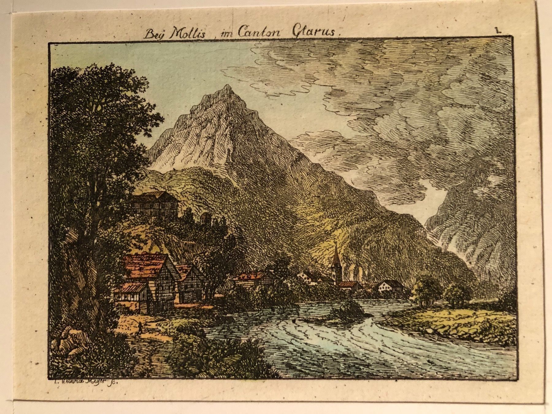 Foto & Immagini: Echter antiker Stich. MOLLIS Kt GL. 1810 – Usato da Wald ZH venduto da mlnt 5