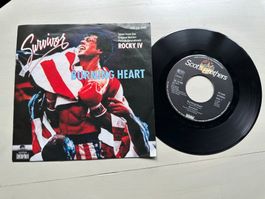 ROCKY IV SURVIVOR tolle Burning heart Single 80's Stallone