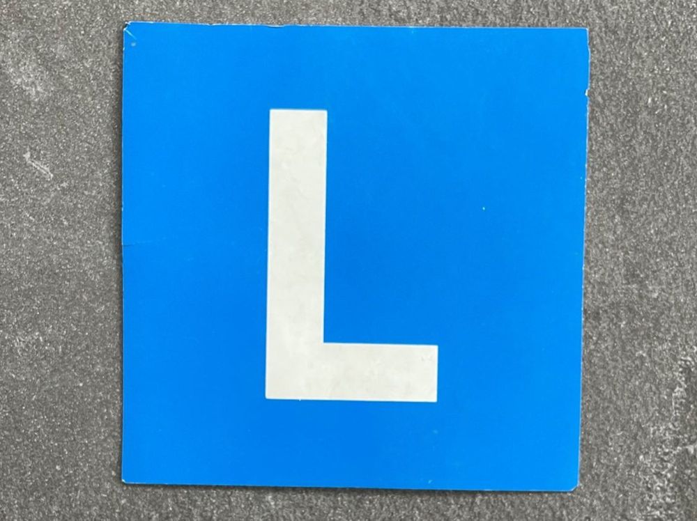 L, Lernfahrschild fürs Auto, magnetisch