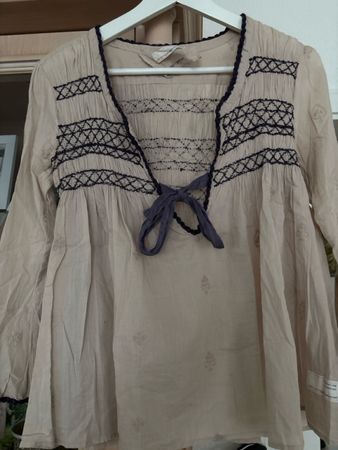 Odd Molly Bluse, Beige mit Stickerei, Top Zustand!