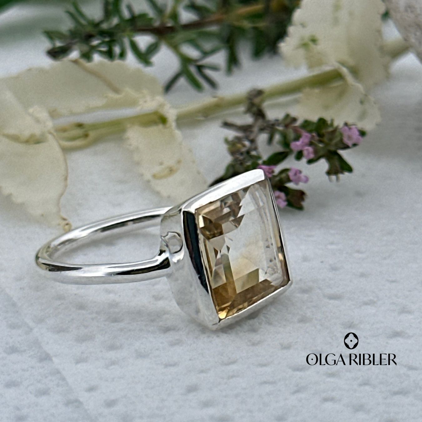Olga Ribler Anelli: Citrin Silber Ring 925 Grösse 58 – Nuovo (secondo la descrizione) da Luzern venduto da Schmuckoutlet 2