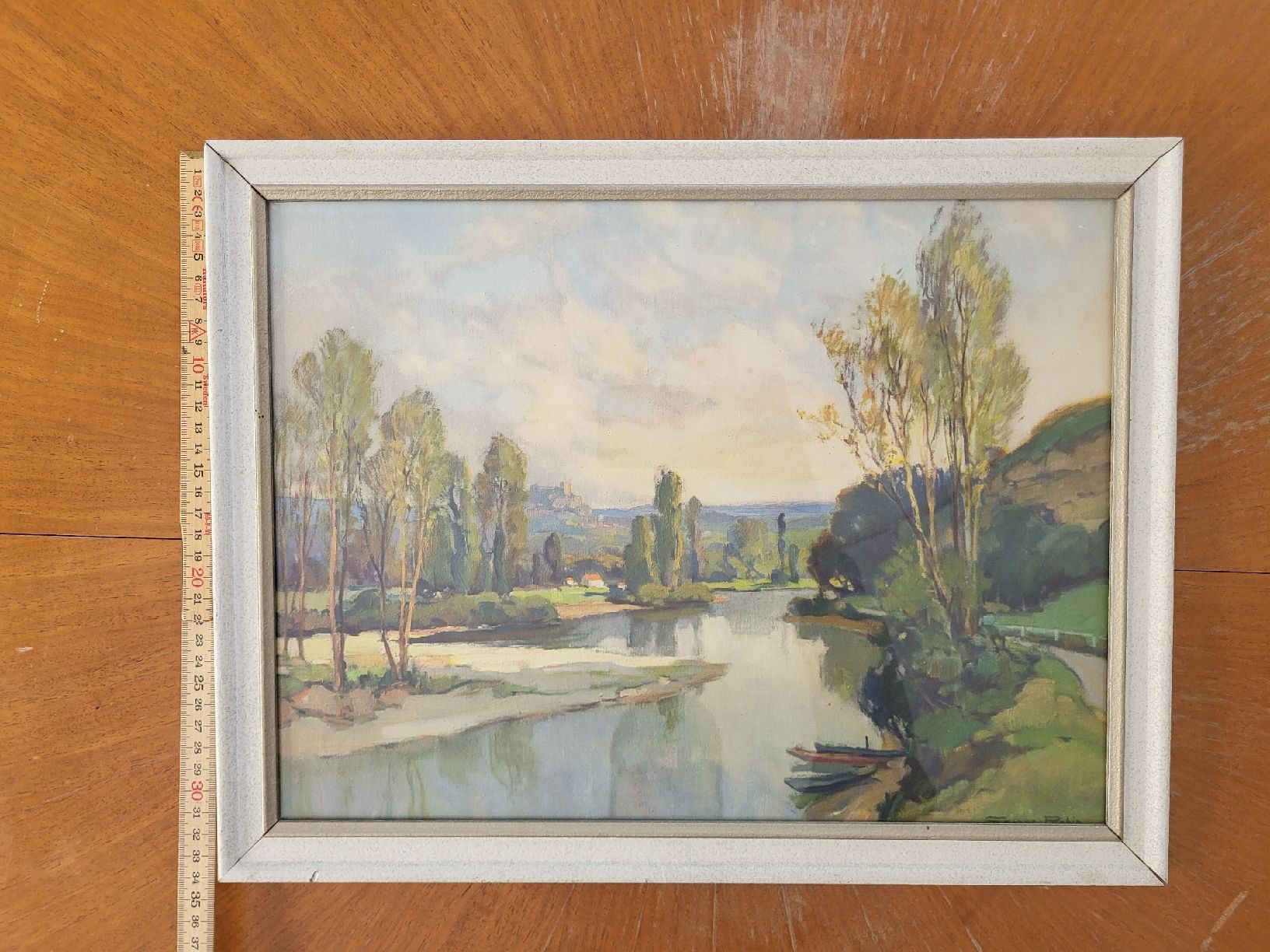 Dipinti: Gemälde Landschaft mit Flusslauf, gerahmt! – Usato da Wolfenschiessen venduto da daniwo 1