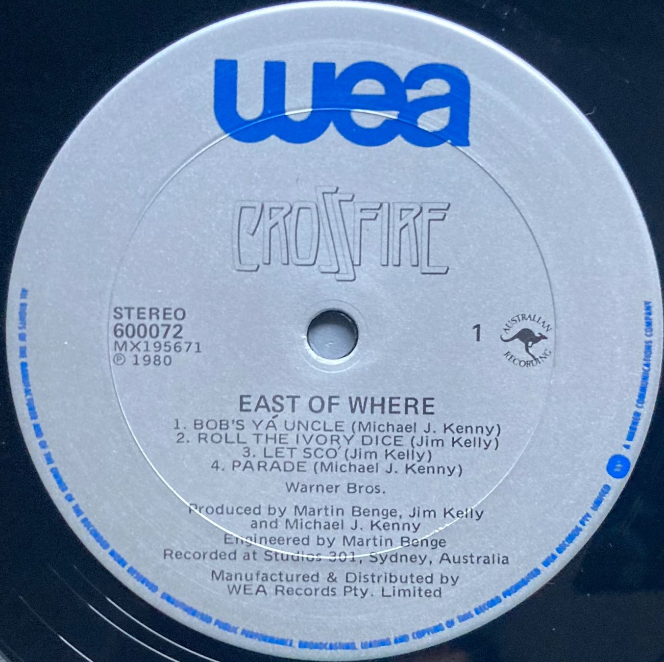 Vinyles: CROSSFIRE - EAST WHERE – D'occasion à Poliez-Pittet par Newtown-Records 3