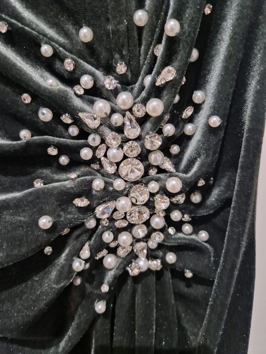 Shein Vestiti: Elegantes Samt-Abendkleid mit Strass – Usato da Erlinsbach SO venduto da dikaan 7