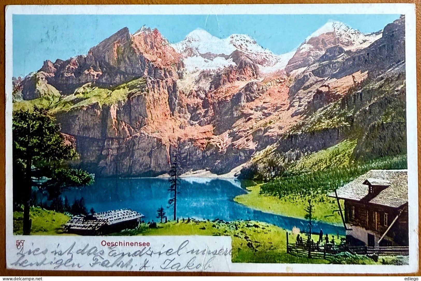 Cartoline postali: Oeschinensee 1905 – Usato da Lutry venduto da Ediego
