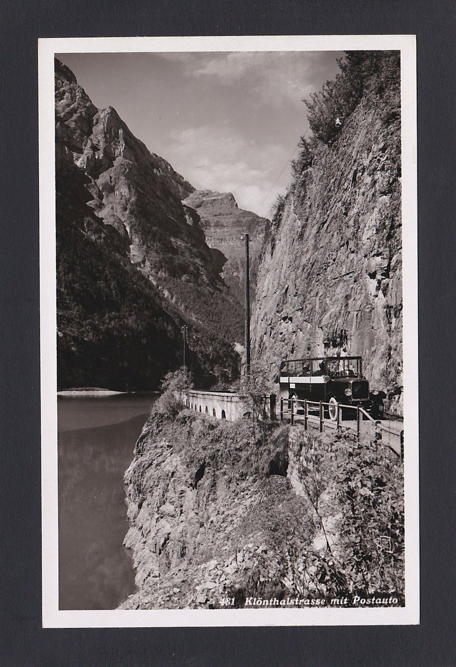 Cartoline postali: Klönthalstrasse mit Saurer POSTAUTO – Usato da Reiden venduto da cinfis