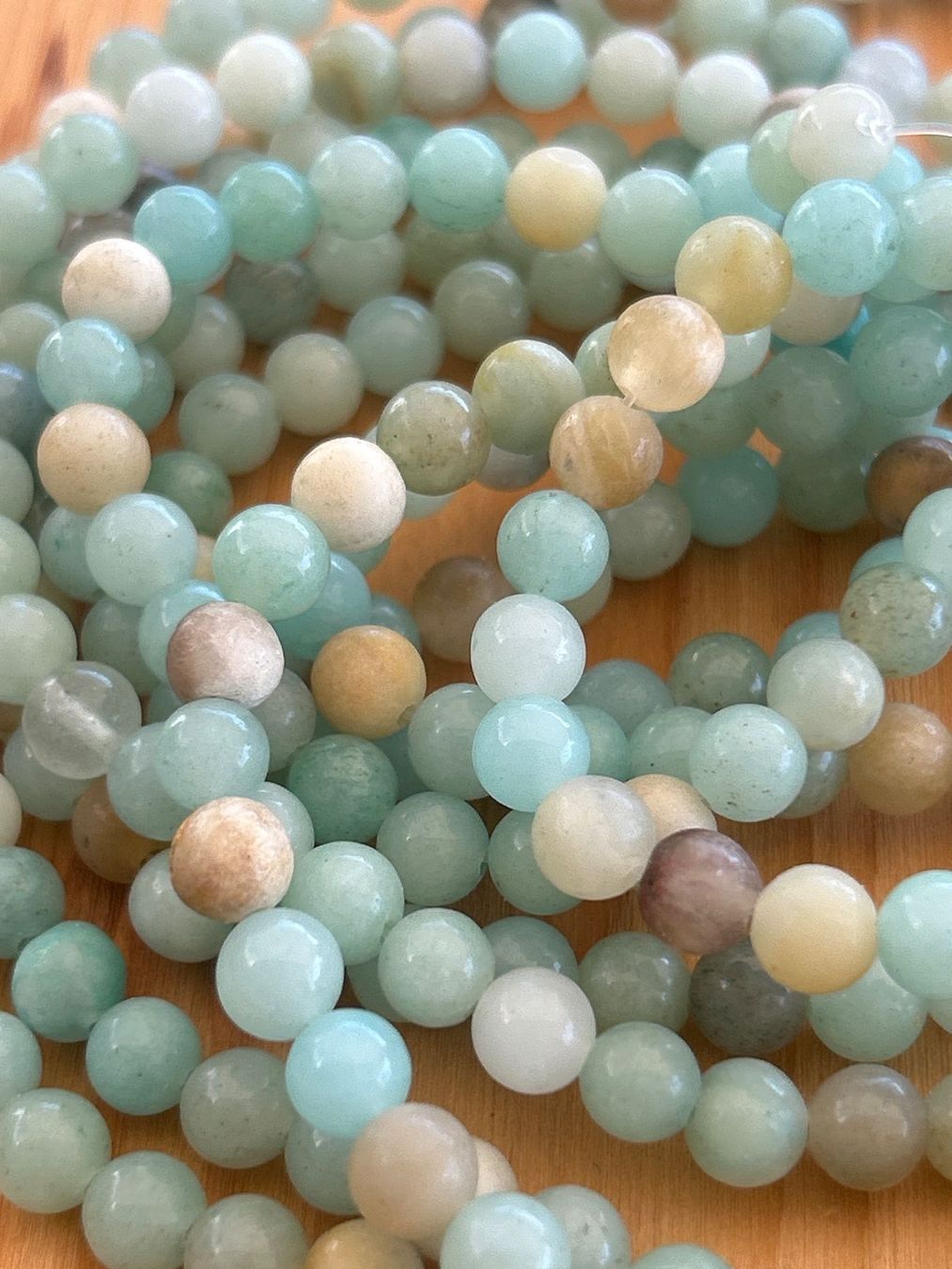 Mineralien & Heilsteine: Strang Amazonite Kugeln NL / stone beads 4 mm – Neu (gemäss Beschreibung) aus Niederrohrdorf von Ytobi 1