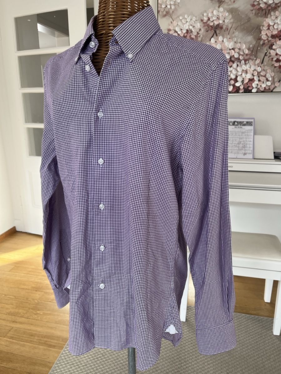 Chemises: Camicissima Herren -Hemd lila, weiss, ca. M – D'occasion à Solothurn par Bobesch08 2
