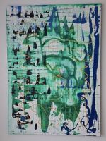 Gemälde " Gitterwald" handmade 50×70
