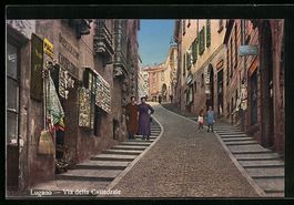 Lugano, Via della Cattedrale mit Gesch