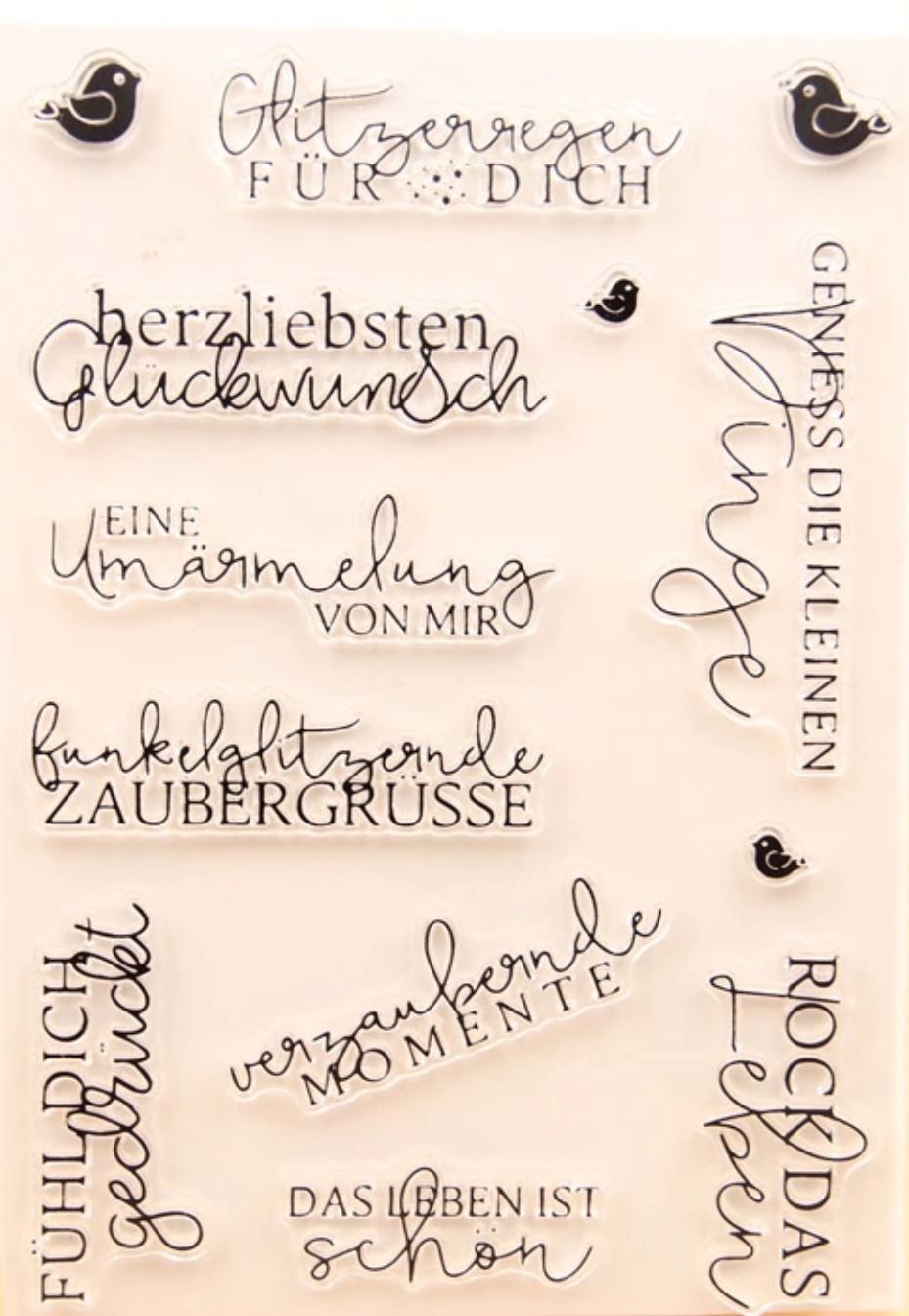 Timbri: Silikonstempel Glitzerregen – Nuovo e nell'imballaggio originale da Kaltbrunn venduto da schere-stein-papier