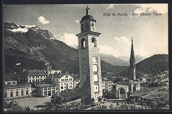 Cartes postales: AK St. Moritz, Der schiefe Turm – D'occasion à Berlin par bartko-reher