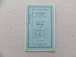 Landkarte Bière VD 1934 Ballens Yens Apples Reverolle Busssy