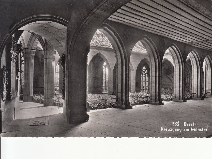 Cartoline postali: Basel Kreuzgang 1955 – Usato da Bürglen TG venduto da StampGraf