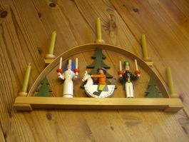 Original Erzgebirge Schwibbogen Holz Seiffener Motiv | Top