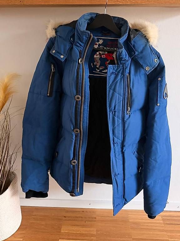 Moose Knuckles Giacche: Moose Knuckles Winterjacke, Grösse S, Blau – Usato da Münchenstein venduto da Lo0