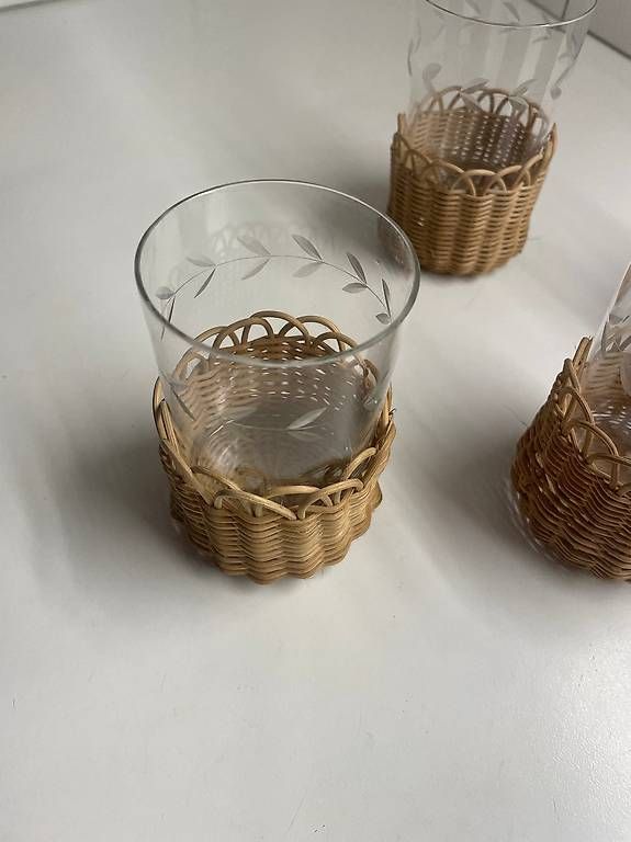 Bicchieri: Verres vintage rotin – Usato da Lausanne venduto da choupism 2