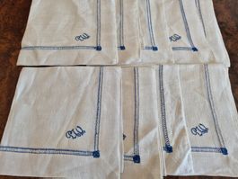 Leinen Servietten mit Monogramm 10 Stk.