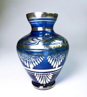 SILVER OVERLAY VASE BQ 925 ARG SILBER*