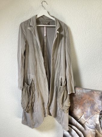 Leichter Mantel, beige/ grau , ca. Grösse M, Top Zustand