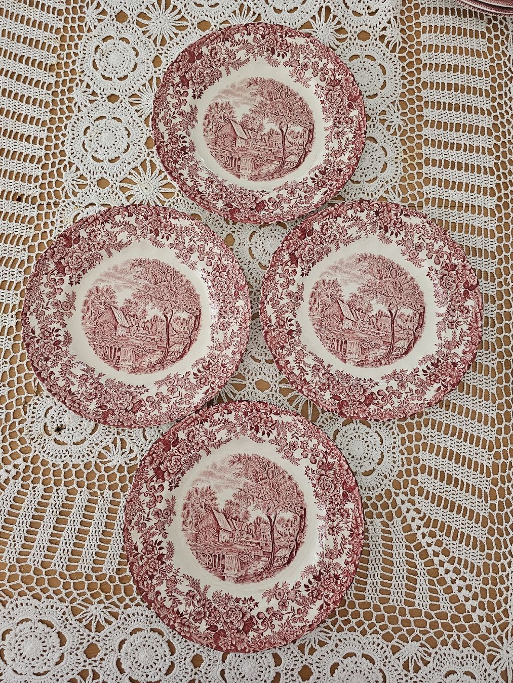 Johnson Brothers Teller: 4er SET VINTAGE TELLER "MILL STREAM" JOHNSON BROS ENGLAND  – Gebraucht aus Laupen BE von AUSSIEGIRL1109