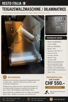 Teigauswalzmaschine Resto Italia SPR30 gebraucht wie neu