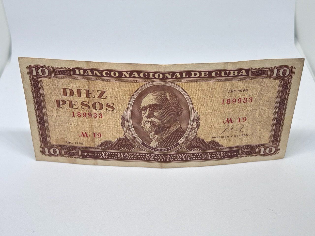 Banknoten: 10 Pesos 1968 – Gebraucht aus Giubiasco von LorisVale