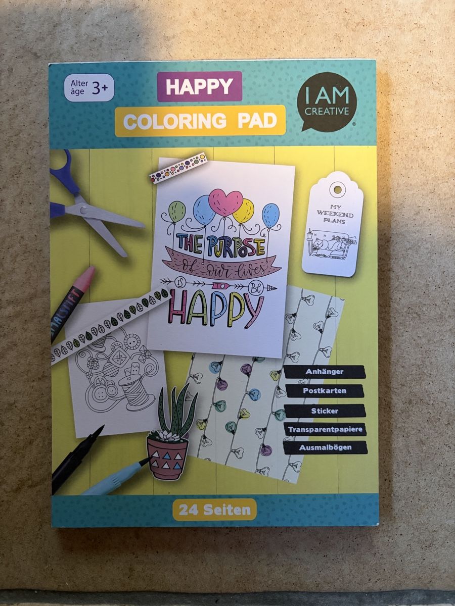 Libri: Malblock Happy Coloring Pad – Nuovo (secondo la descrizione) da Neuägeri venduto da mai_9nd6
