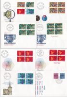 63 Stk. CH FDCs, Briefe, ab 1972, viele Viererblocks