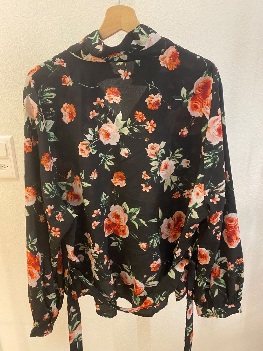 Camicette: Unique21 Bluse langarm Rosenmuster schwarz Gr. 54 – Usato da Pratteln venduto da a23_j2gs 2