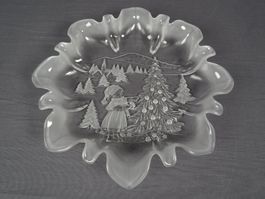 GLASSCHALE mit Weihnachtsmotiv