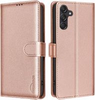 Leder Klapphülle Wallet Case für Samsung S22 Ultra rosa