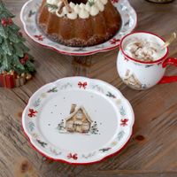 Chic Antique Frühstücksteller "Chalet de Noël"