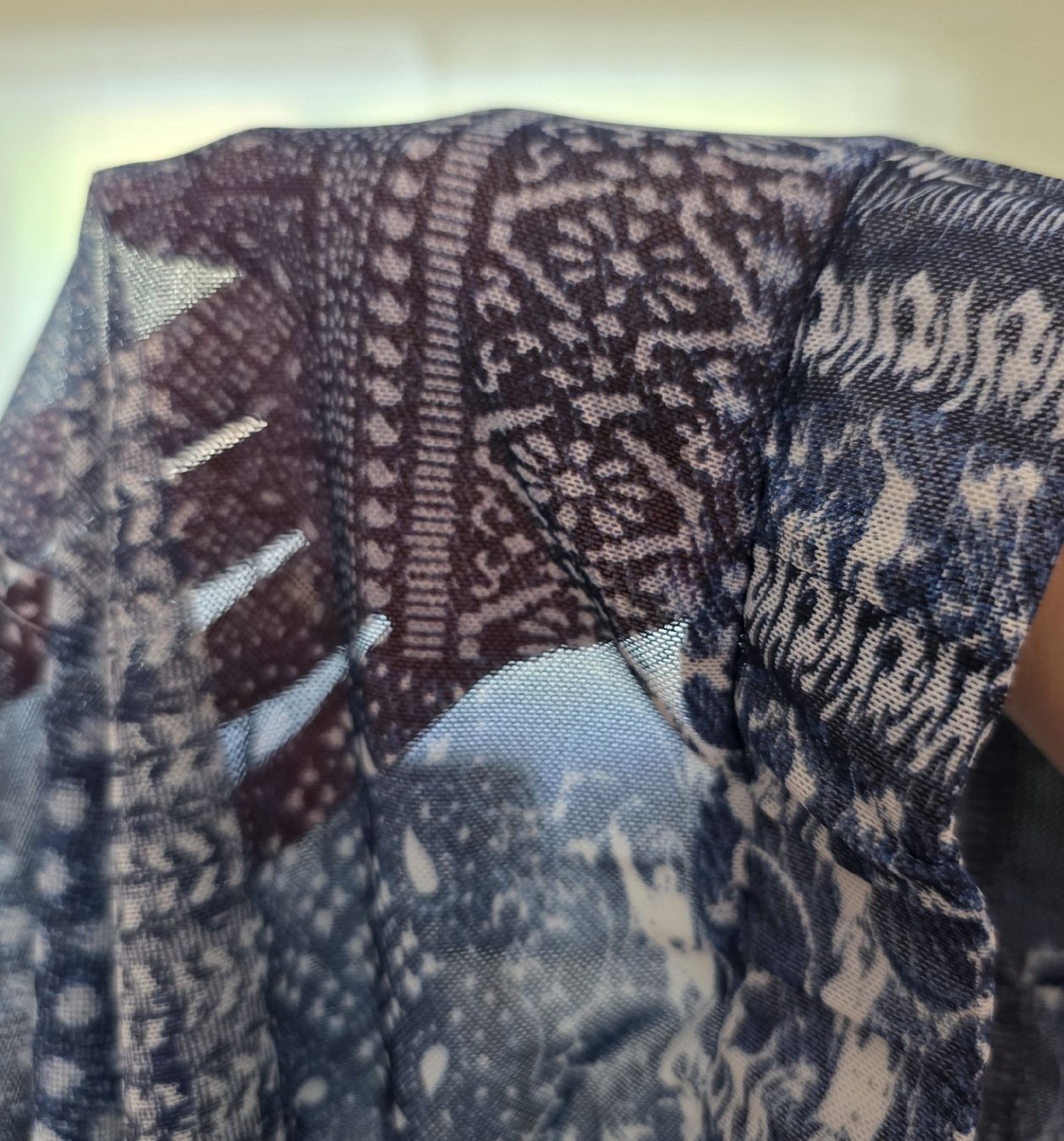 Pantaloni: Damen Leggins  Patchworkprint Blau Grösse XL Durchsichtig – Nuovo (secondo la descrizione) da Rheinsulz venduto da Gilea 5