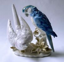Figur*Vogel-Wellensittich*GDR*(APEL KRONE )*****