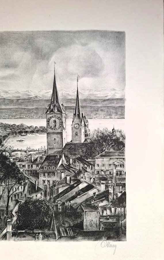 Grafiken & Lithographien: Lithografie von Zürich, Maag – Gebraucht aus Alpnach Dorf von MZ001 3