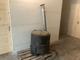 Profi. Feldküche/Kochkessel mit Holzfeuerung u. Kamin