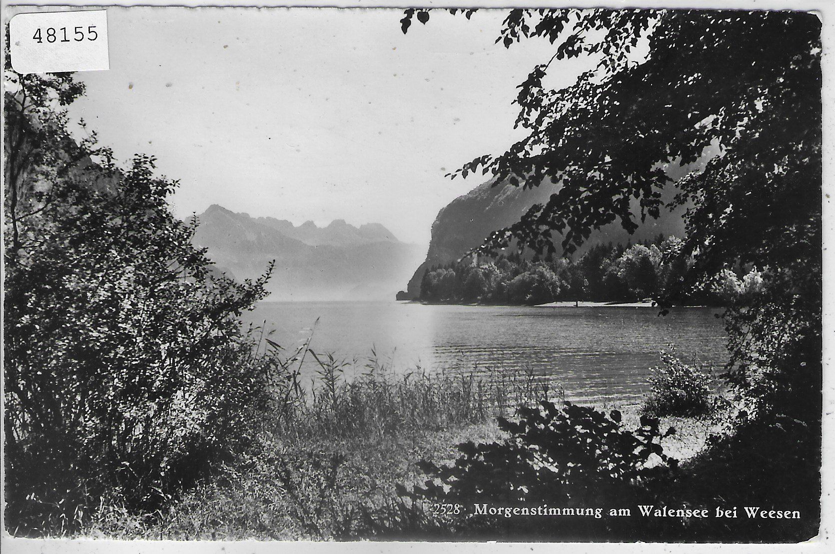 Cartoline postali: Morgenstimmung am Walensee bei Weesen – Usato da Ettingen venduto da Kartenplanet