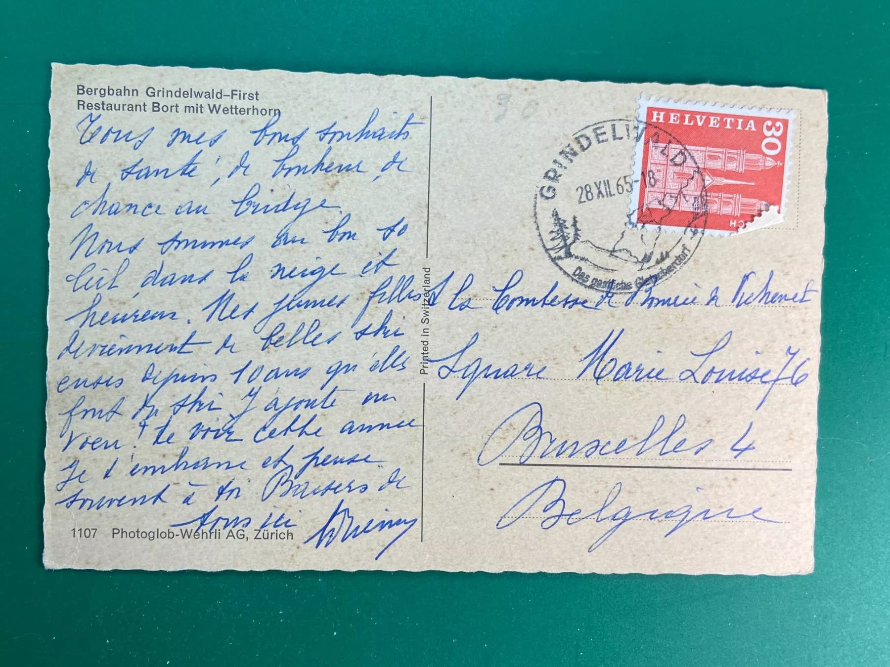 Cartoline postali: Bergbahn Grindelwald-First – Usato da Steg VS venduto da danwer74 1