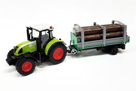 1:32 CLAAS ARION 540 mit Holzanhänger