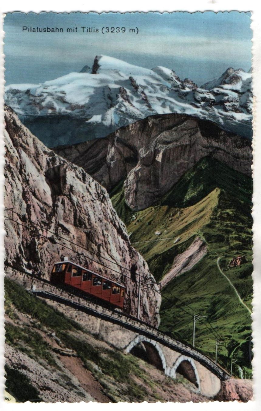 Ansichtskarten: PILATUS-BAHN mit Titlis – Gebraucht aus Jona von philajona