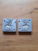 Zinngiessform Reiter auf Pferd Metallguss gebraucht