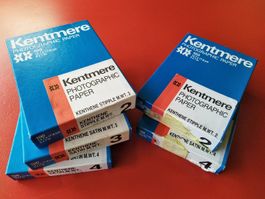 5 boxes of silver photographic paper/ Kentmere