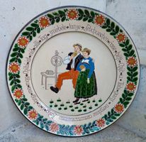 grosse Platte Wandteller A. Gerber Töpferei Langnau