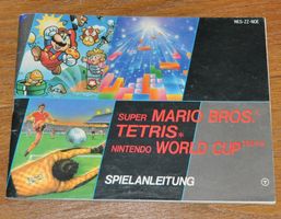 Super Mario Bros., Tetris, Nint. World Cup Anleitung (NES)