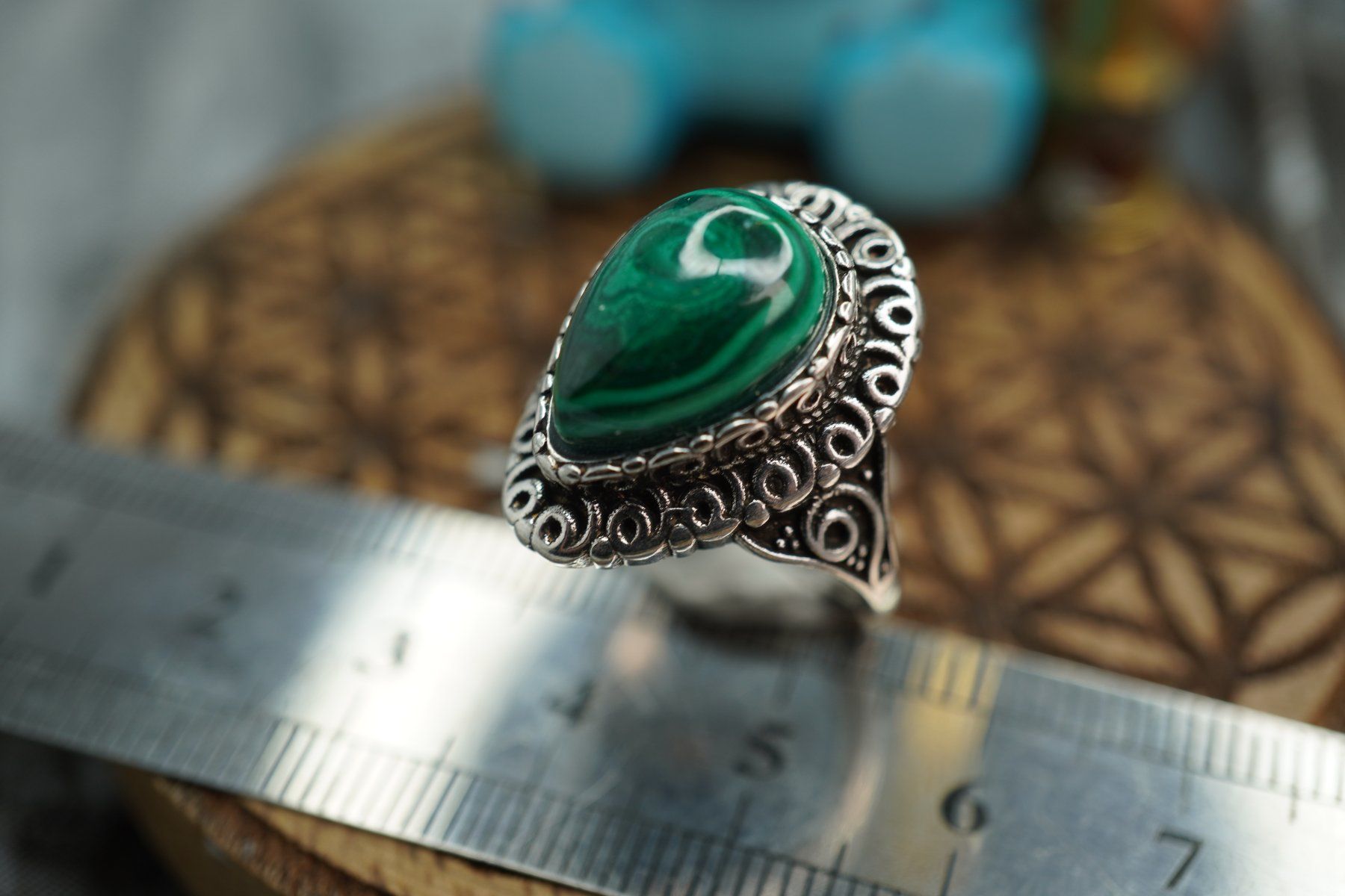 Minerali & Pietre curative: Malachit     ring Grösse  Variabel     (Räumung!) – Nuovo e nell'imballaggio originale da Eschenbach SG venduto da topstone 2