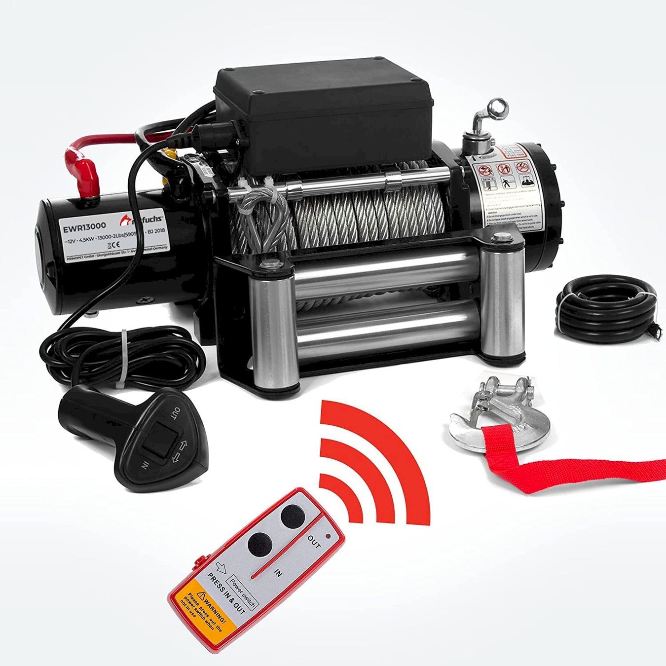 Argani forestali & Pinze posteriori : Rotfuchs EWR13000 Seilwinde 12V 5900kg – Nuovo e nell'imballaggio originale da Bottighofen venduto da zaap