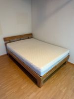 Bett 140x200 cm, Massivholz inkl. Lattenrost und Matratze