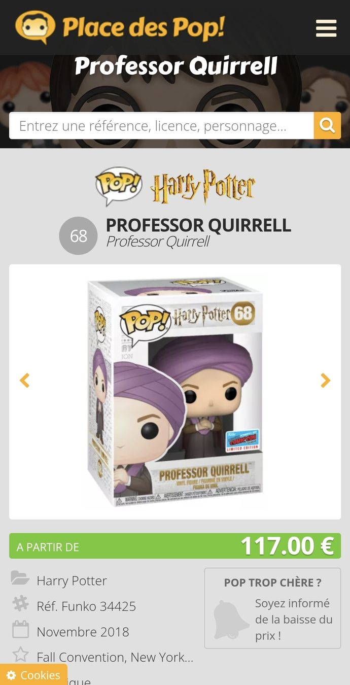 Funko Statuette: FUNKOPOP - Professor Quirrell 68 (sous box) – Nuovo (secondo la descrizione) da Riaz venduto da Murielbhs 5